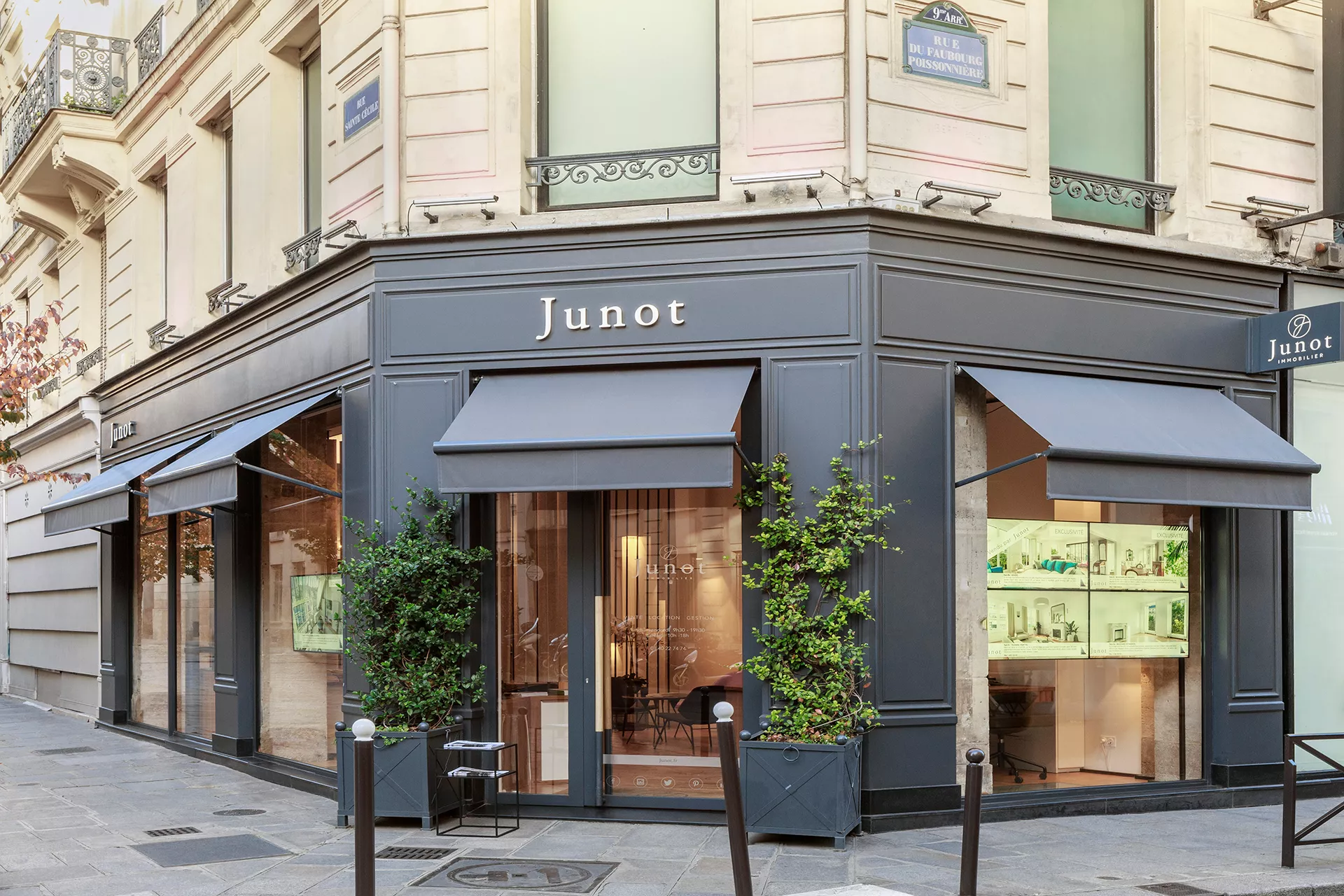 Façade of a Junot agency in Paris