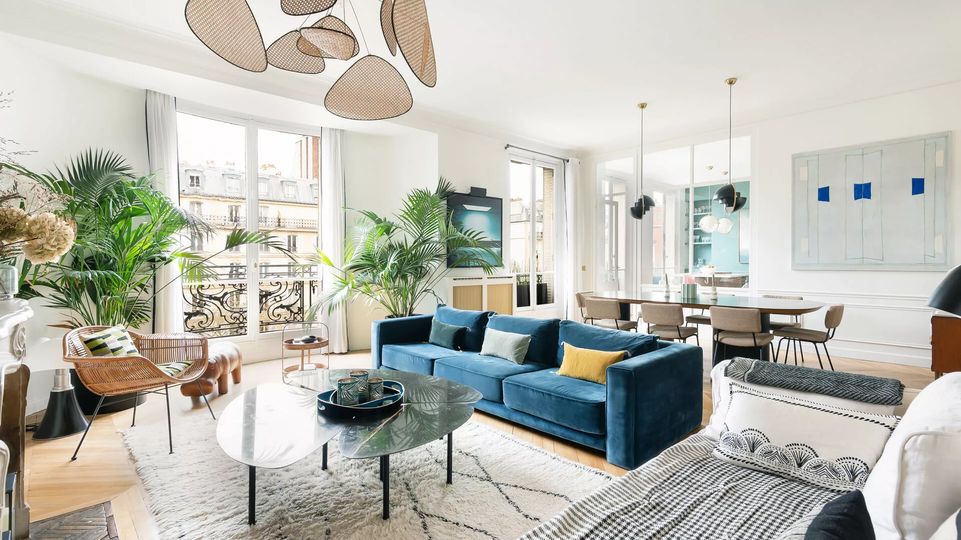 Luxury apartment decorated by an interior designer in Paris