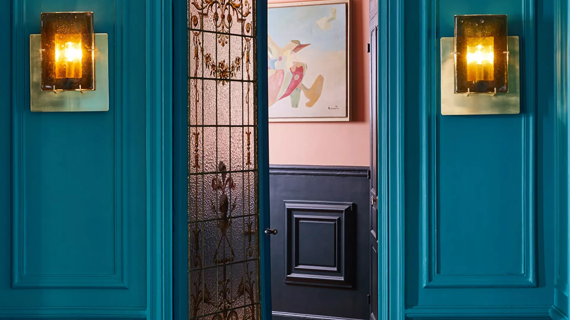 Photo de l'entrée de l'appartement "Étoile" rénové par Géraldine B. Prieur